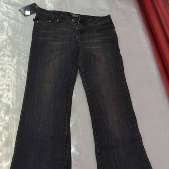 VIP Rock & Republic Faded Black Jeans, Size 26, 31 Inseam Bootcut New with Tags - Picture 1 of 14